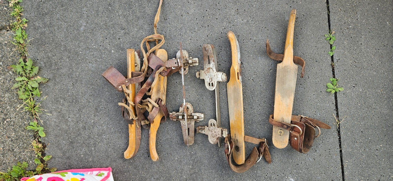 Vintage Schaatsen - Klassieke Houten Friese Doorlopers, Sport en Fitness, Schaatsen, Ophalen of Verzenden, Gebruikt, Friese doorlopers