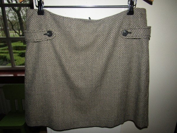 F1441 OPUS mt 42 rok zwart beige zilver tweed Rabea Grit, Kleding | Dames, Verzenden, Zwart, Maat 42/44 (L), Zo goed als nieuw