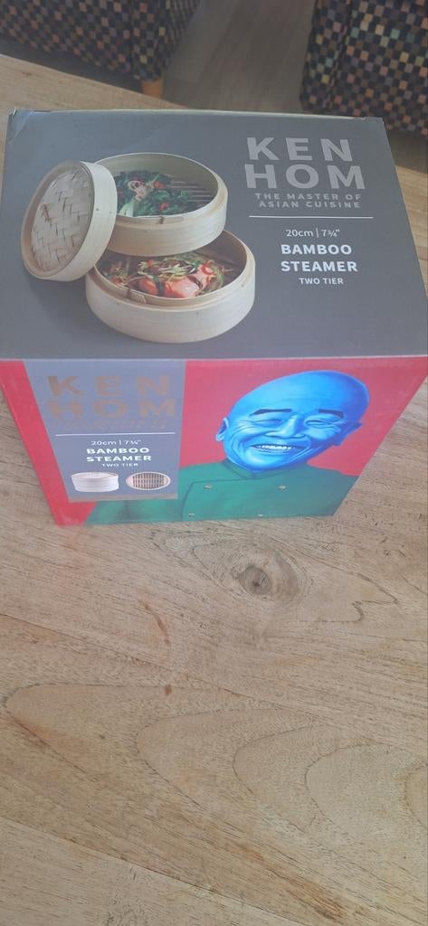 Ken Hom Bamboe Stoommand 20cm - Nieuw in doos, Huis en Inrichting, Keuken | Keukenbenodigdheden, Beige, Overige typen, Hout, Nieuw
