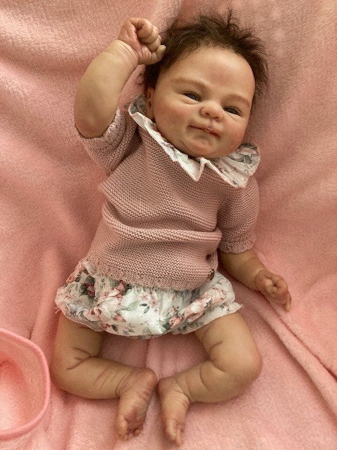 Coco Malu, reborn. E. Marx. I.Z.G.S., Verzamelen, Poppen, Ophalen of Verzenden, Zo goed als nieuw, Pop, Levensecht of Reborn