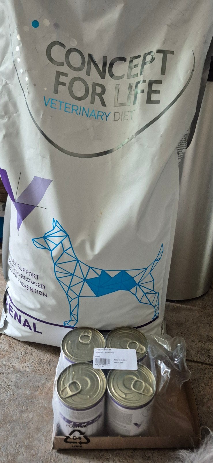 Concept for Life Veterinary Diet Renal – 10 kg Brokken + 4 B, Ophalen, Hond