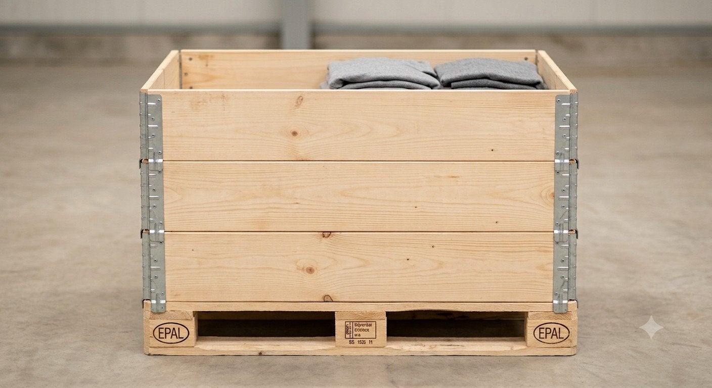Nieuwe en gebruikte europallet opzet randen
