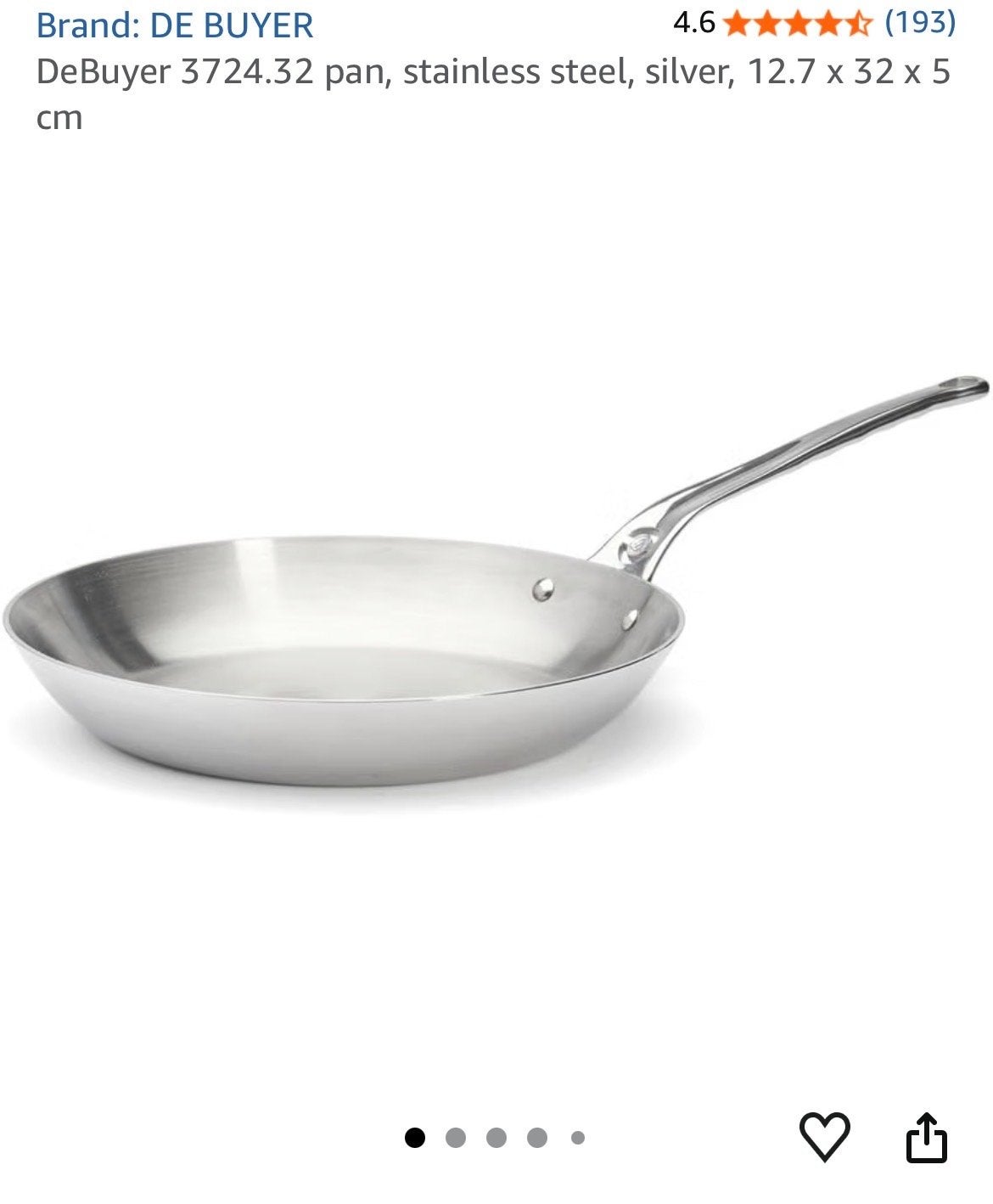 De Buyer Affinity RVS Koekenpan - 32 cm, Ophalen, Koekenpan, Gebruikt, De Buyer