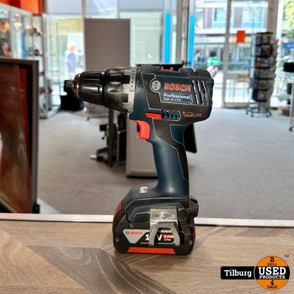Bosch Professional GSR 18 V-EC 6AH Accu | Met garantie, Doe-het-zelf en Verbouw, Gereedschap | Boormachines, Flex Ltd., Gebruikt