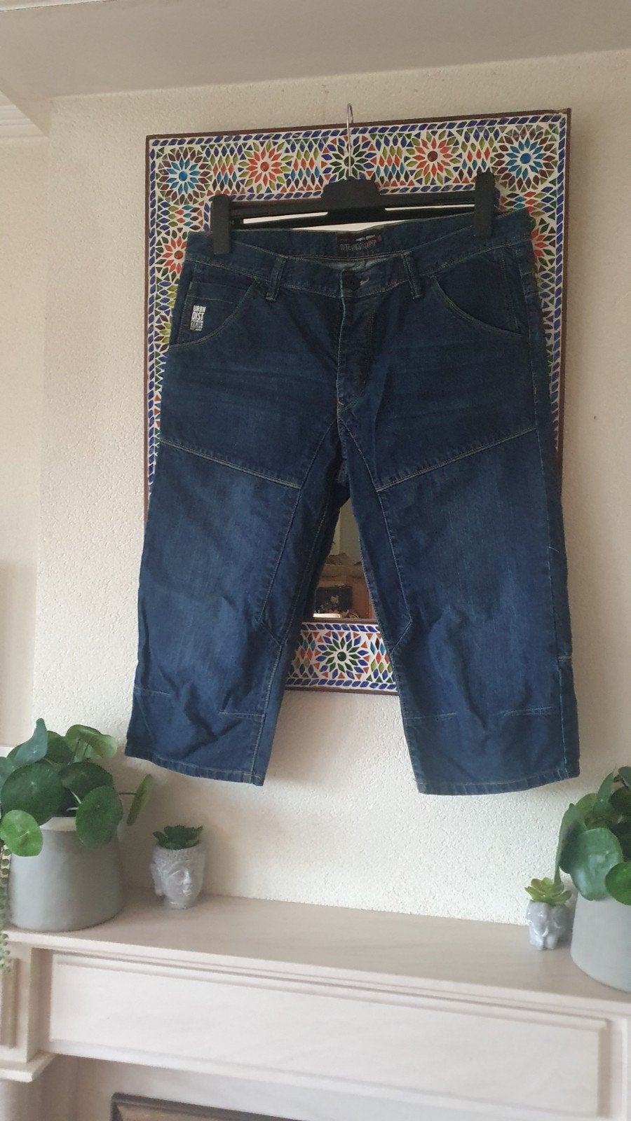 Angelo Litrico 3/4 heren spijkerbroek maat W38, Ophalen of Verzenden, Zo goed als nieuw, Blauw, W36 - W38 (confectie 52/54)