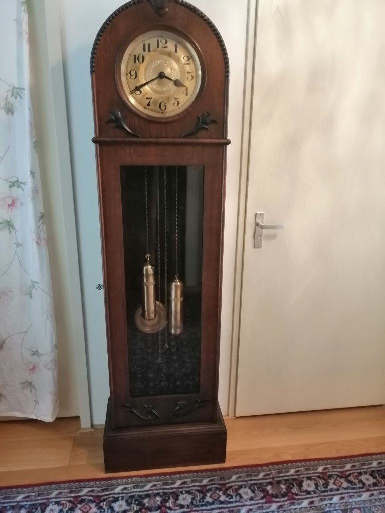 Oude Duitse staande klok, Antiek en Kunst, Ophalen of Verzenden