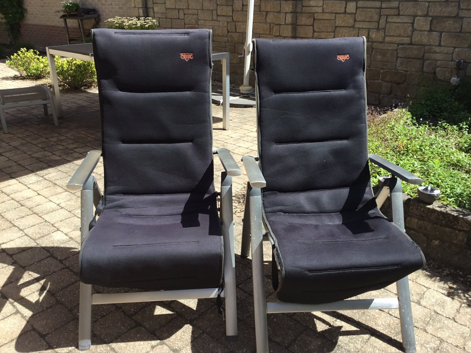 Stoelhoezen Crespo air de luxe 2 stuks antraciet, Ophalen of Verzenden, Campingstoel