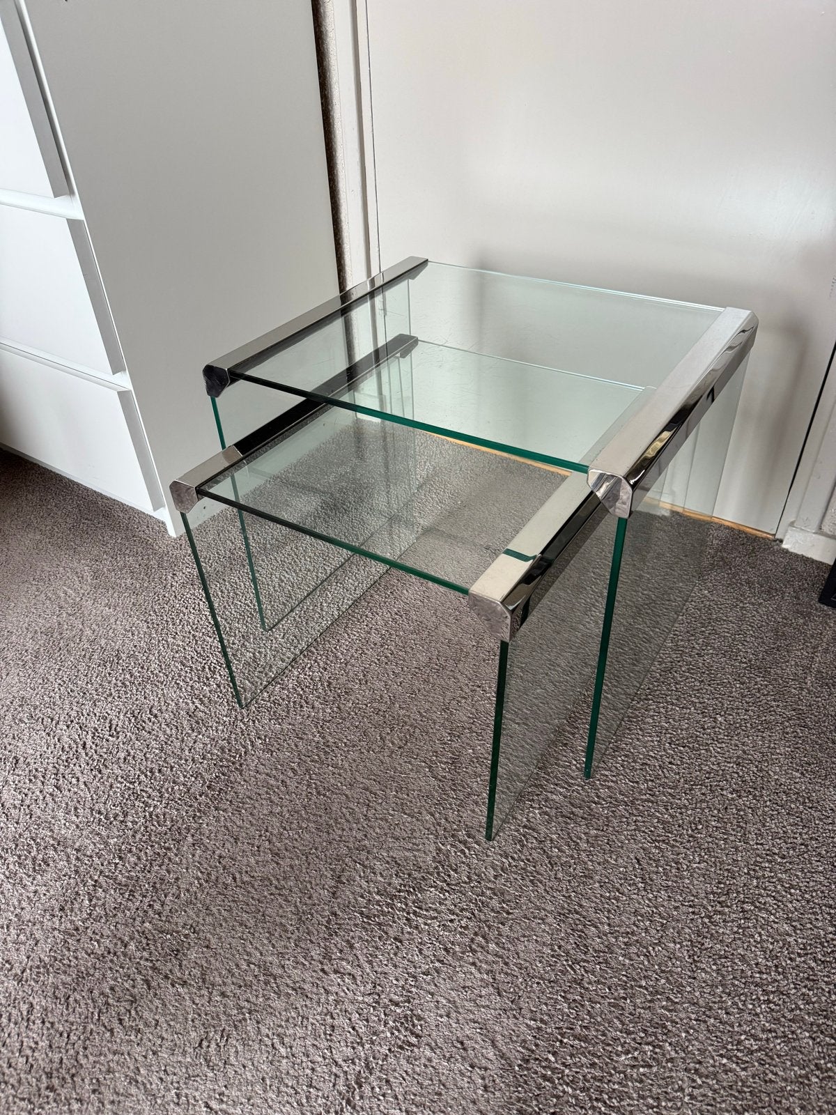 Gallotti & Radice T33 Italiaanse design bijzettafels | Set v, Ophalen, Minder dan 45 cm, Minder dan 55 cm, Gebruikt
