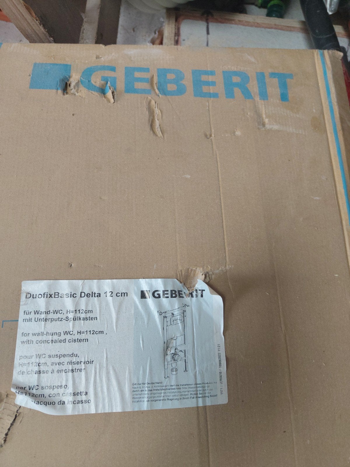 Geberit DuofixBasic Delta 12 cm inbouwreservoir, Ophalen, Nieuw, Toilet