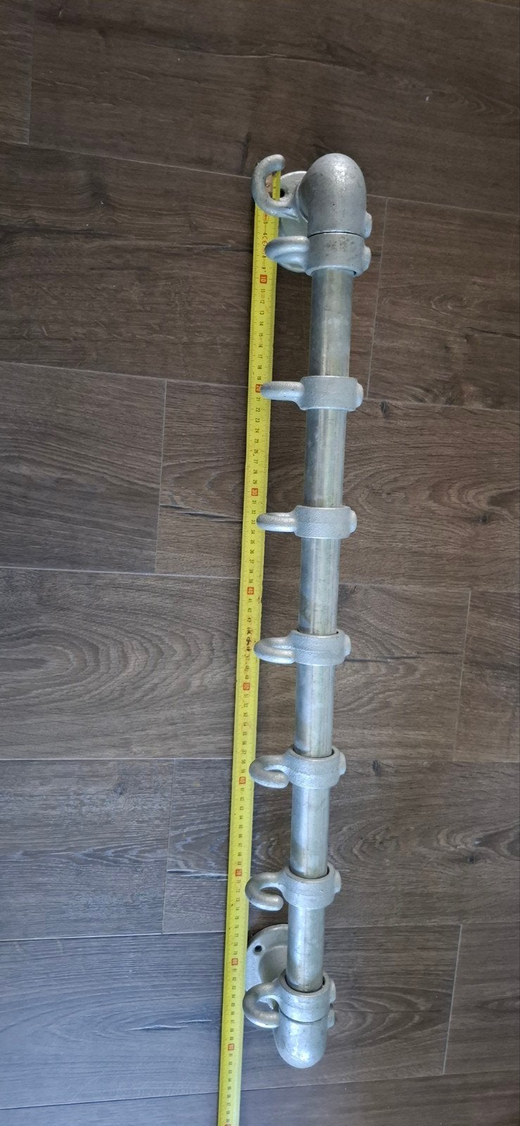 Industriële wandkapstok met 8 haken, metaal, Gebruikt, Minder dan 100 cm, Metaal, Ophalen