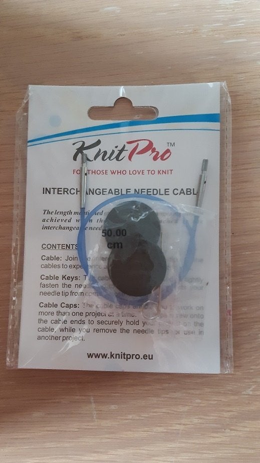 KnitPro Verwisselbare Naaldkabel 50 cm, Ophalen of Verzenden, Nieuw, Breien, Naald
