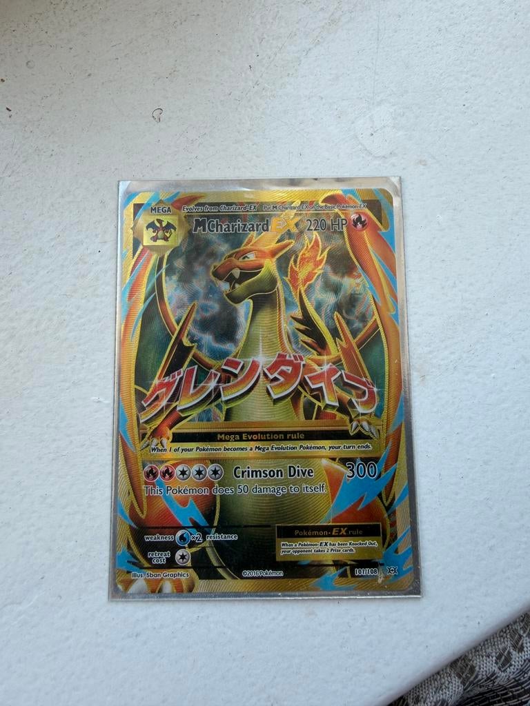 M Charizard Ex Pokemon Kaart, Ophalen of Verzenden