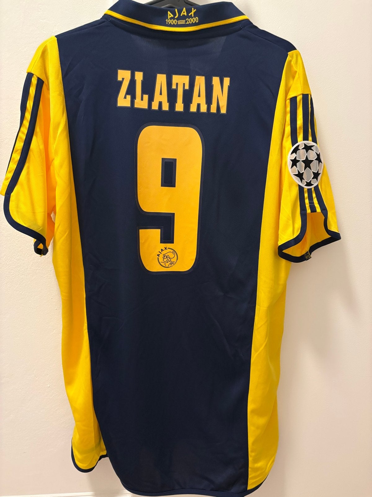 Retro Ajax Zlatan Ibrahimović uit 2000-2001 large vintage, Maat 52/54 (L), Blauw, Nieuw, Ophalen of Verzenden