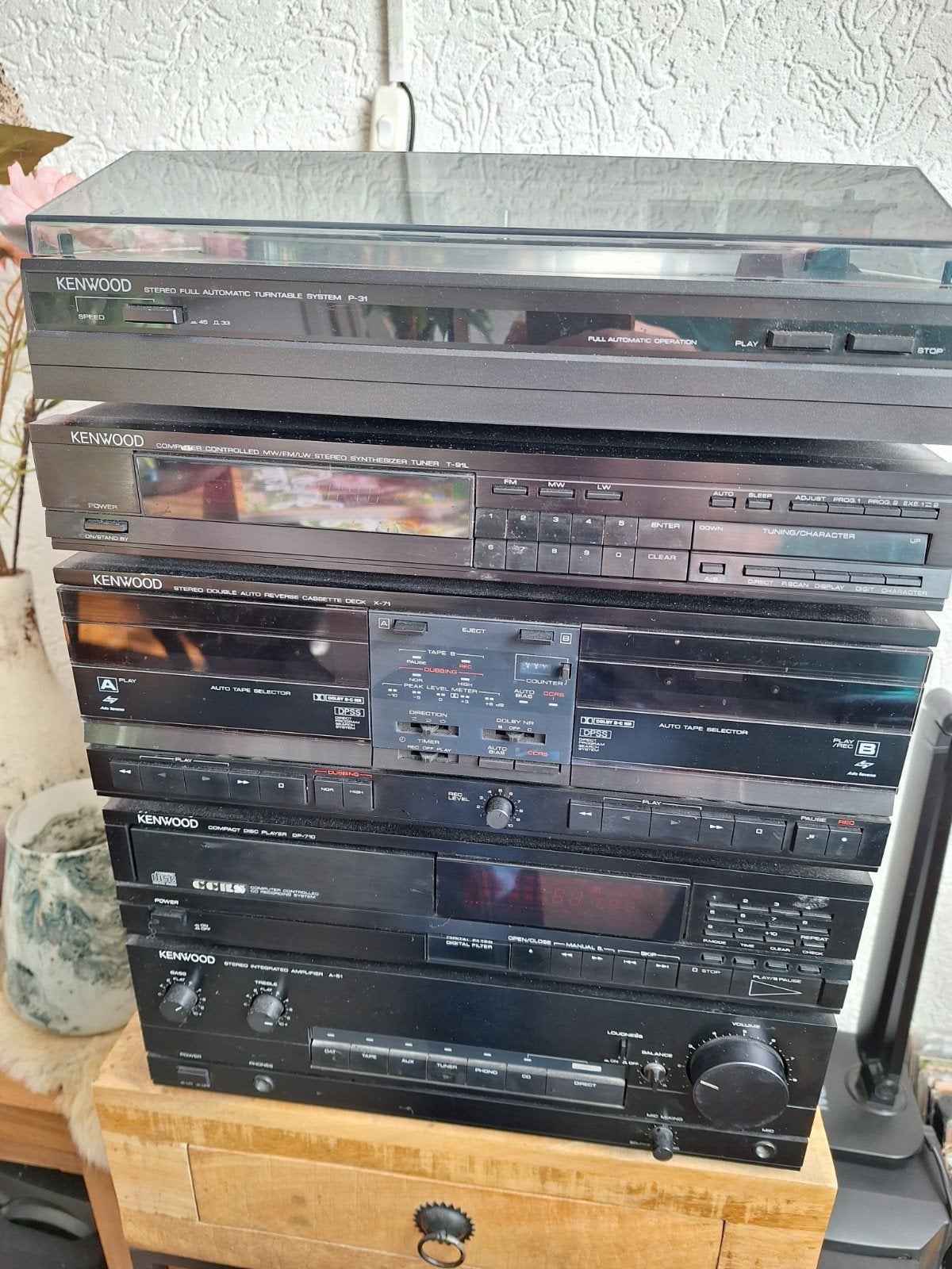 Te koop Kenwood Stereo Set met Platenspeler, Cassettedeck, C, Audio, Tv en Foto, Ophalen, Gebruikt, Cassettedeck, Overige merken