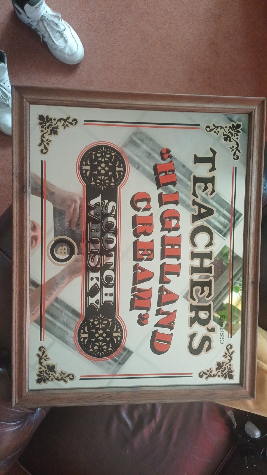 Vintage Teacher's Highland Cream Scotch Whisky spiegel, Ophalen