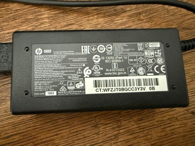 HP 65W netadapter/voeding, Ophalen of Verzenden, Zo goed als nieuw, HP