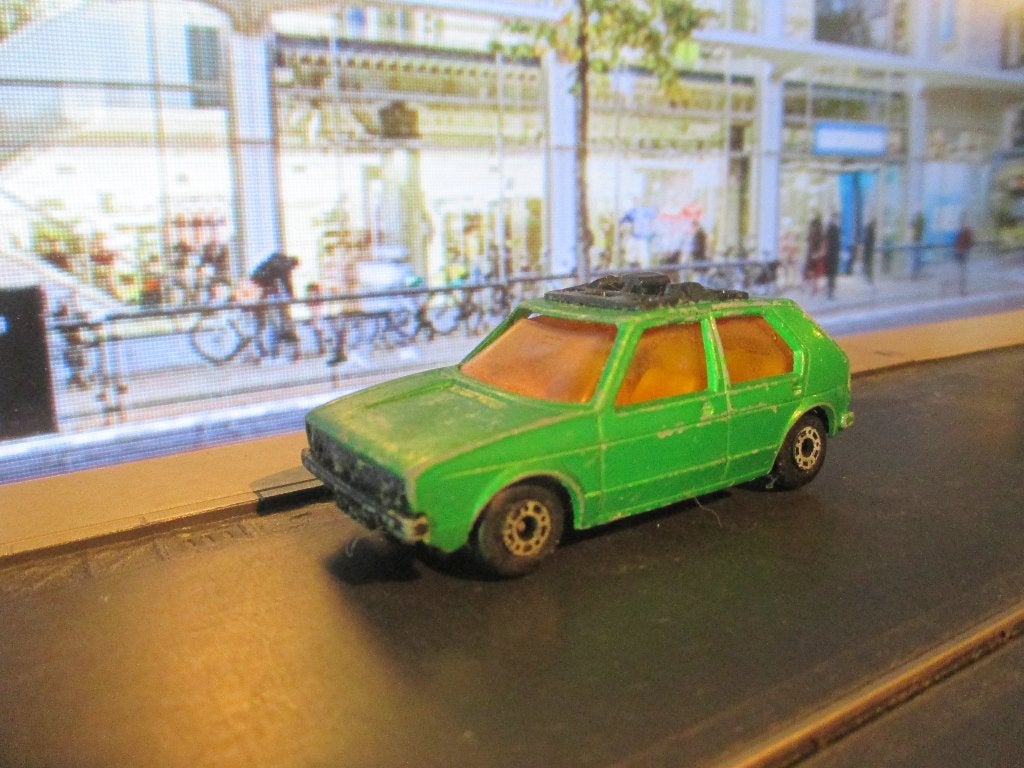 1:56 VW Volkswagen Golf Mk.1 Matchbox groen #2, Hobby en Vrije tijd, Modelauto's | Overige schalen, Ophalen of Verzenden, Gebruikt