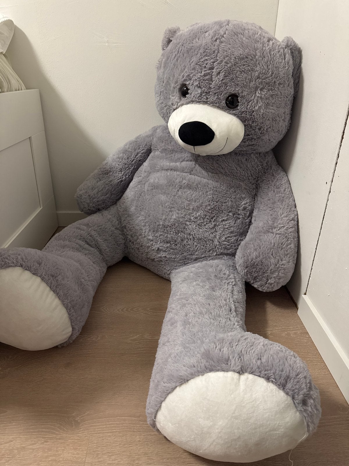 Grote grijze teddybeer - ongeveer 150cm lang, Ophalen, Beer, Grijs, Nieuw