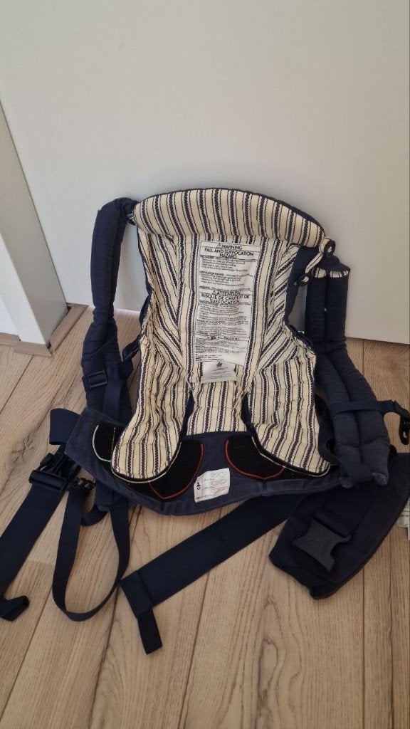 Ergobaby Omni 360 draagzak (cream pinstripe), Kinderen en Baby's, Babydragers en Draagdoeken, Gebruikt, Buik of Rug, Draagzak
