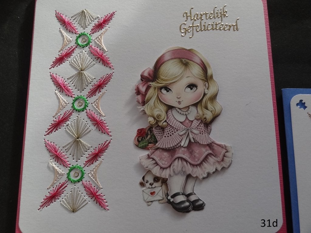 geborduurde) kaarten hartelijk gefeliciteerd en mannenkaart, Ophalen of Verzenden, Nieuw, Overige thema's