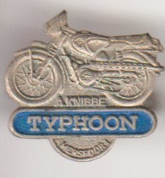 Typhoon Knibbe Amersfoort vintage motor broche, Verzenden, Zo goed als nieuw, Transport