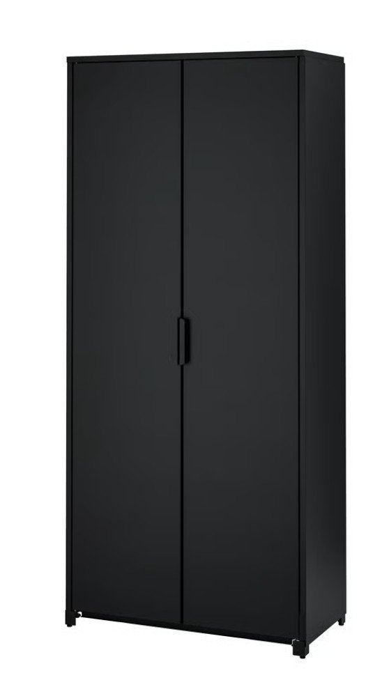BROR Kast met deuren, zwart, 85x40x191 cm, Ophalen