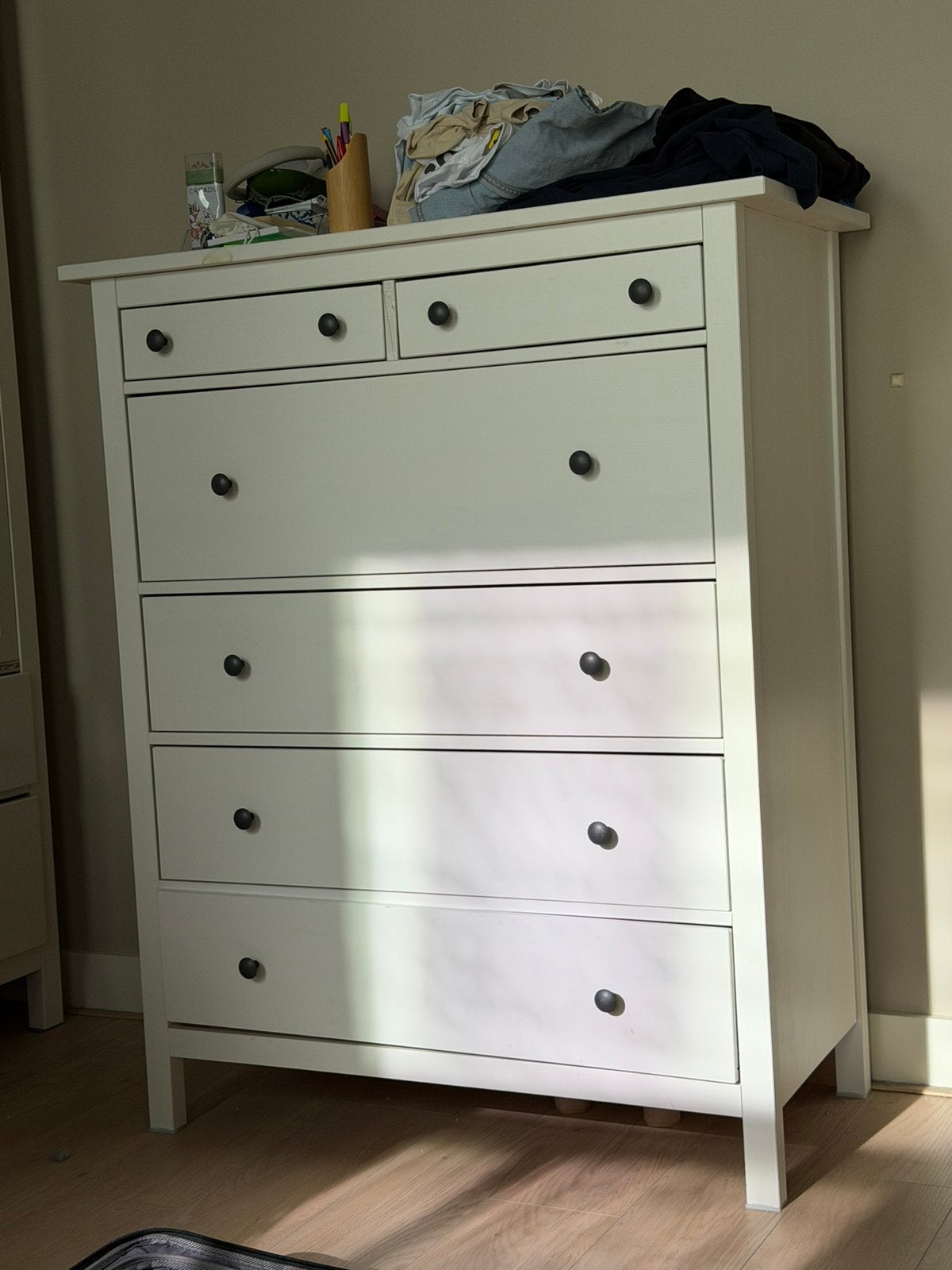 Ikea HEMNES Commode Witte 131x108, Ophalen, Gebruikt, 25 tot 50 cm, Minder dan 100 cm
