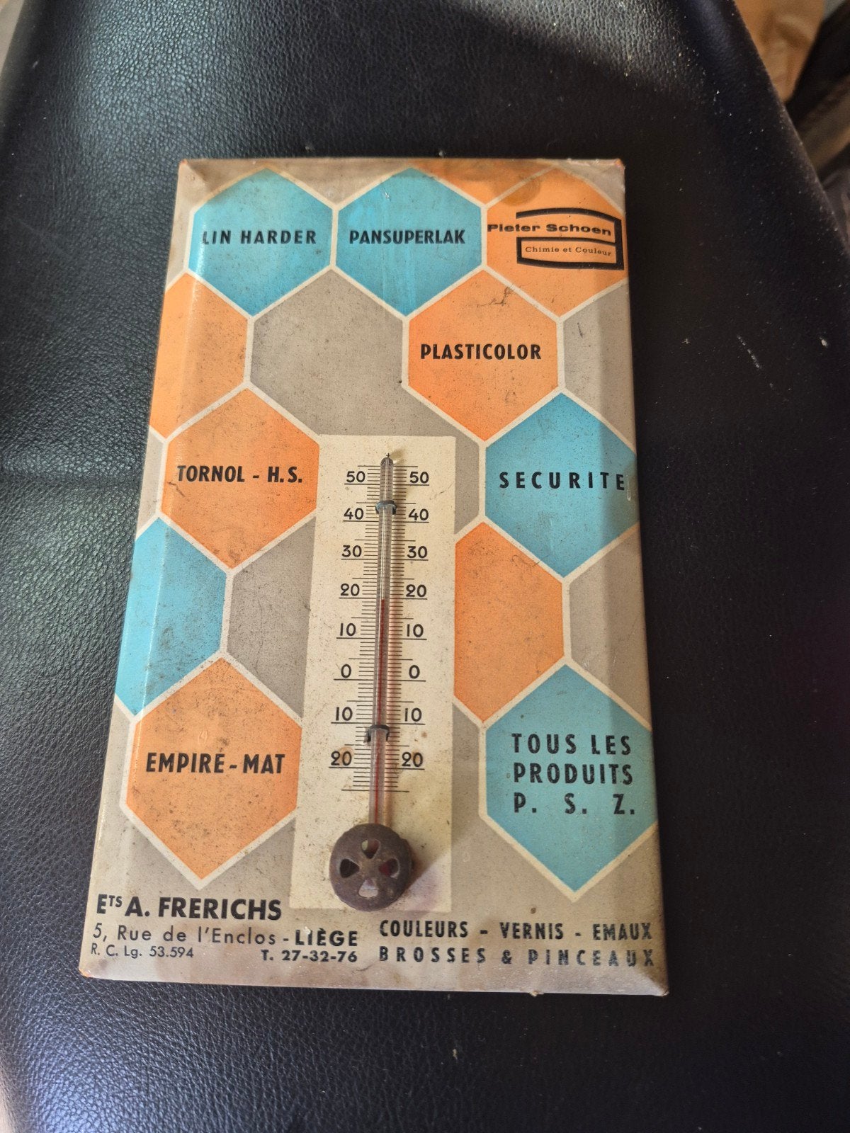 Vintage Buitenthermometer Ets A. Frerichs Liège, Ophalen of Verzenden, Gebruikt, Buitenthermometer