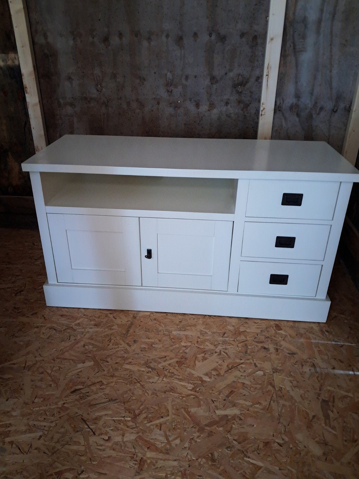 Richmond Meubelen TV-meubel - Massief MDF - Wit, Ophalen, 100 tot 150 cm, Zo goed als nieuw, Minder dan 100 cm