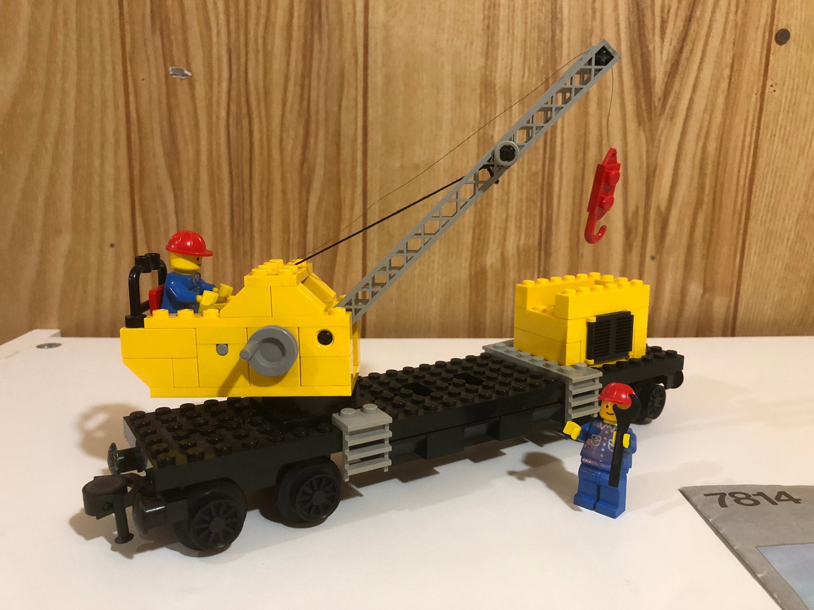 LEGO 7814 hijskraan wagon trein, Kinderen en Baby's, Ophalen of Verzenden, Gebruikt, Lego