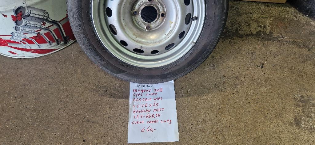 Opel Corsa reservewiel 185/65r15 prima reservewiel € 60,-, Ophalen of Verzenden, Gebruikt, Opel
