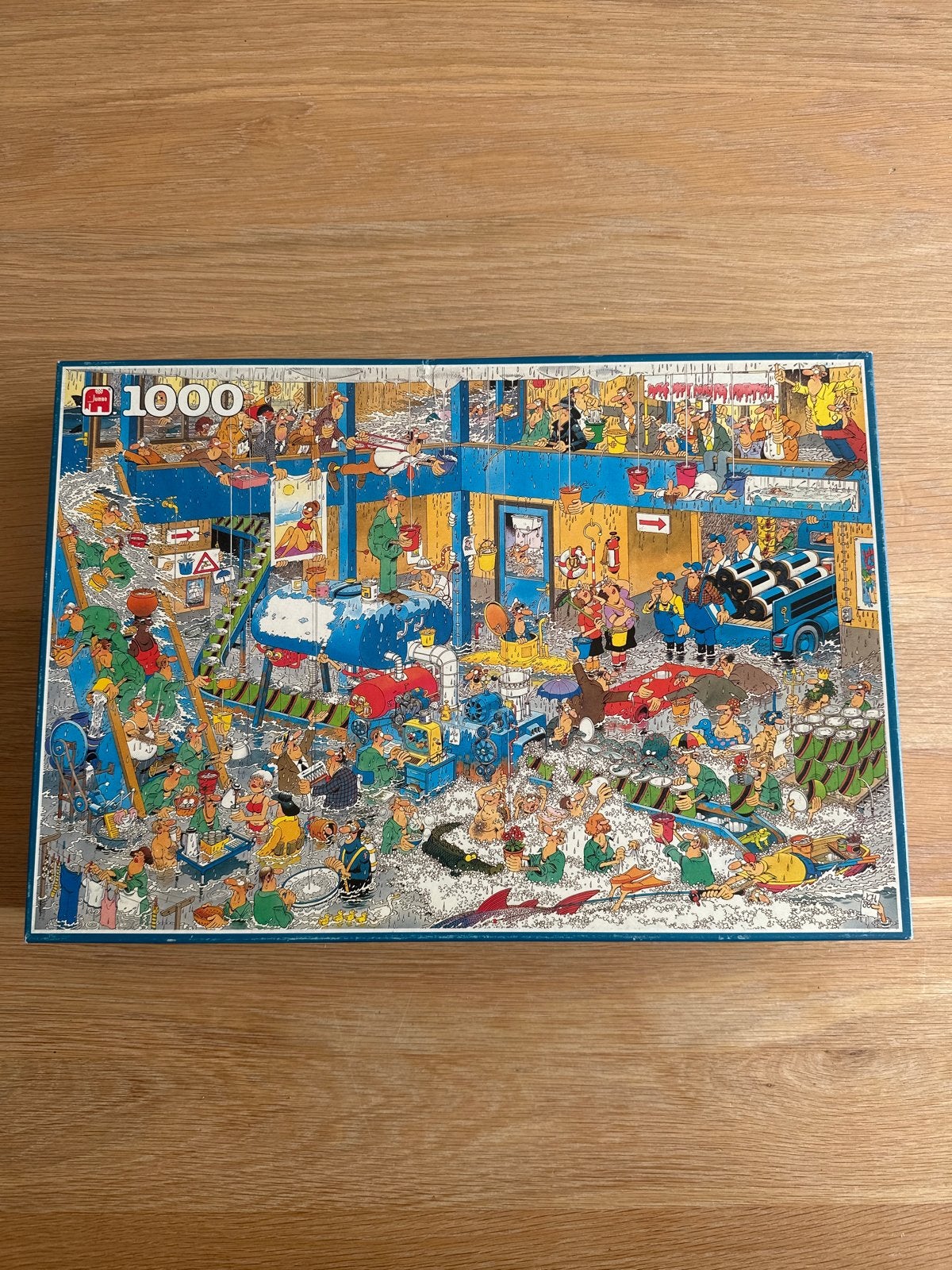 Jan van Haasteren De Lekkage 1000 stukjes, Ophalen, 500 t/m 1500 stukjes, Zo goed als nieuw, Legpuzzel