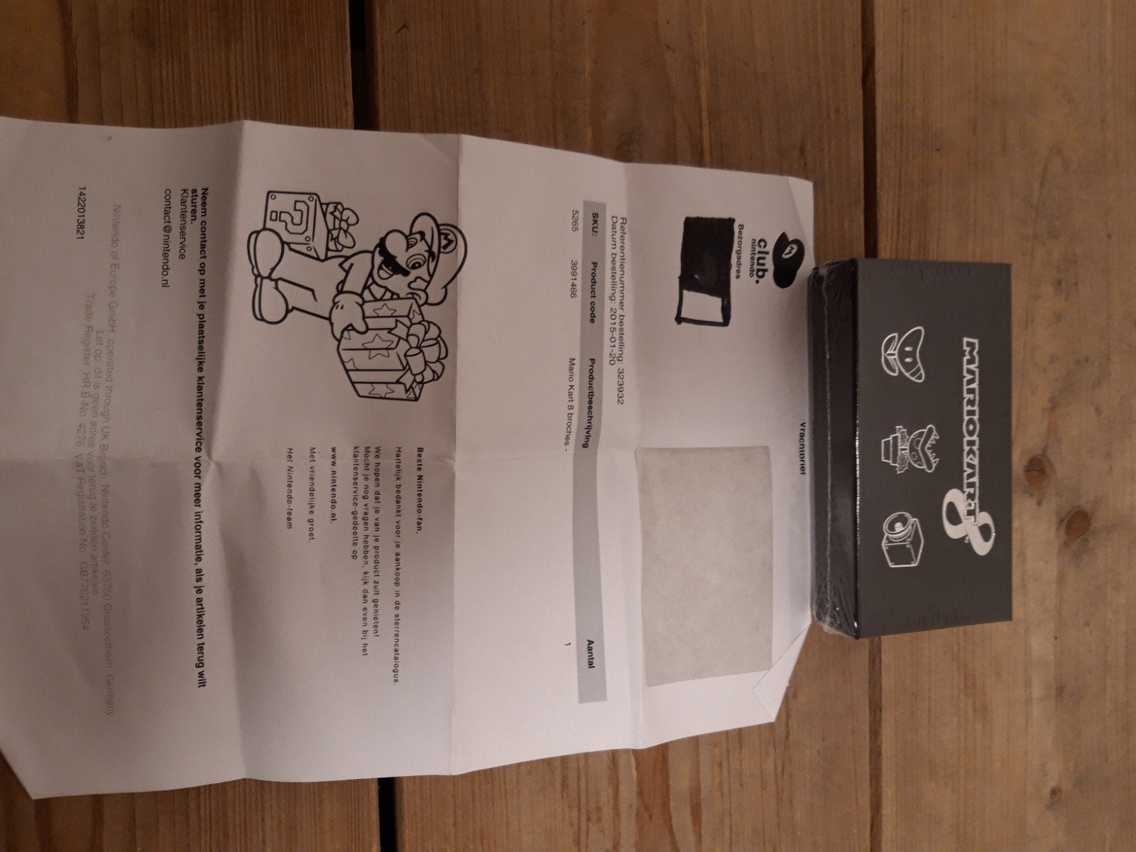 mario kart 8 pins club nintendo collectors item in seal, 1 speler, Racen en Vliegen, Ophalen of Verzenden, Zo goed als nieuw