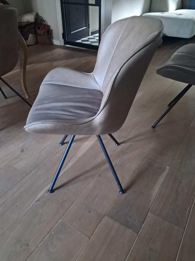 Leren eetkamerstoelen, Huis en Inrichting, Ophalen of Verzenden, Gebruikt