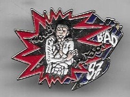MICHAEL JACKSON BAD PIN, Ophalen of Verzenden, Gebruikt, Merk, Speldje of Pin