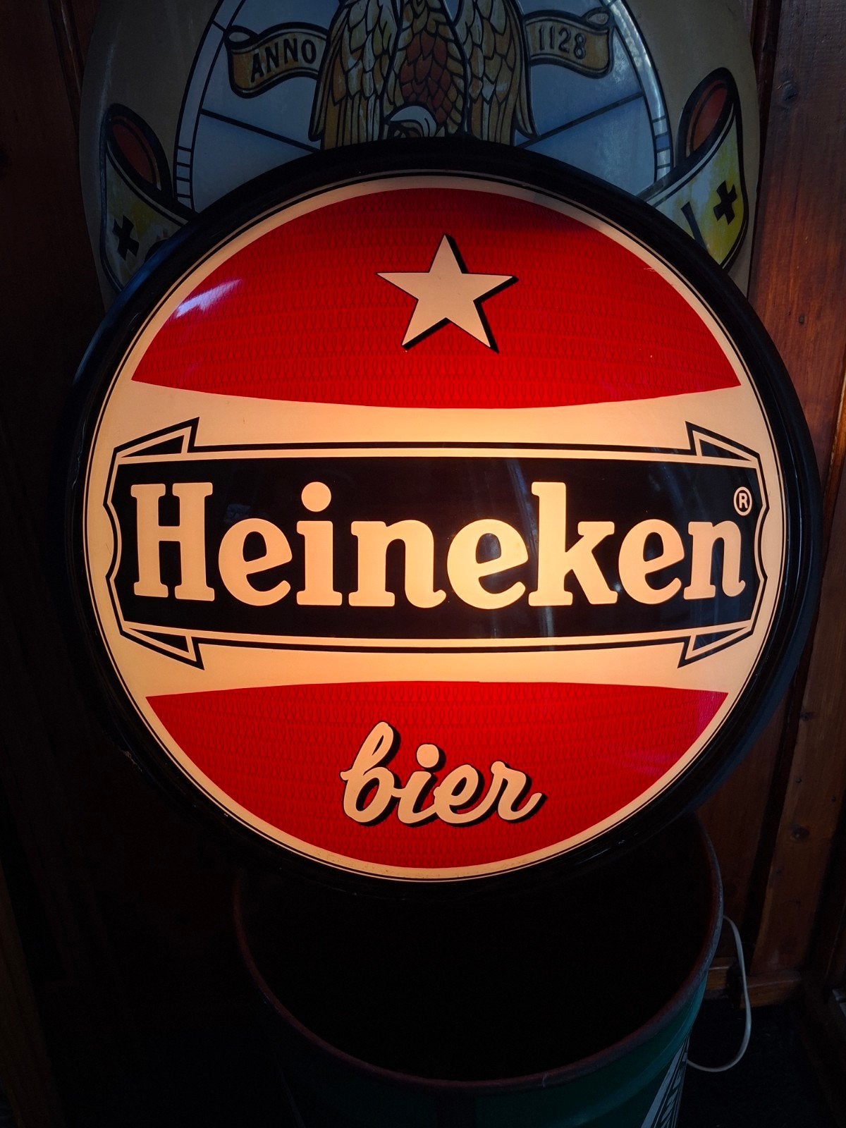 Heineken Bier Verlichting - Lichtreclame, Ophalen, Zo goed als nieuw, Reclamebord, Plaat of Schild, Heineken