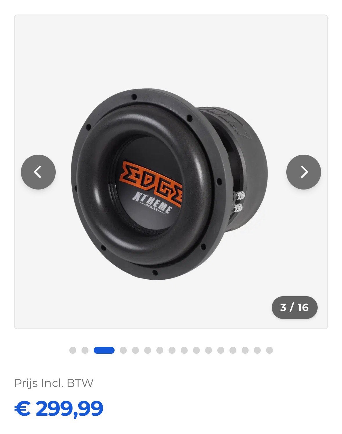 10” edge subwoofer met versterker, Auto-onderdelen, Accu's en Toebehoren, Ophalen, Gebruikt
