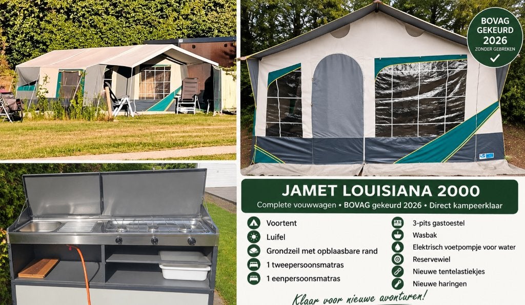 Jamet Louisiana vouwwagen, Caravans en Kamperen, Ophalen, Gebruikt, Tot en met 6