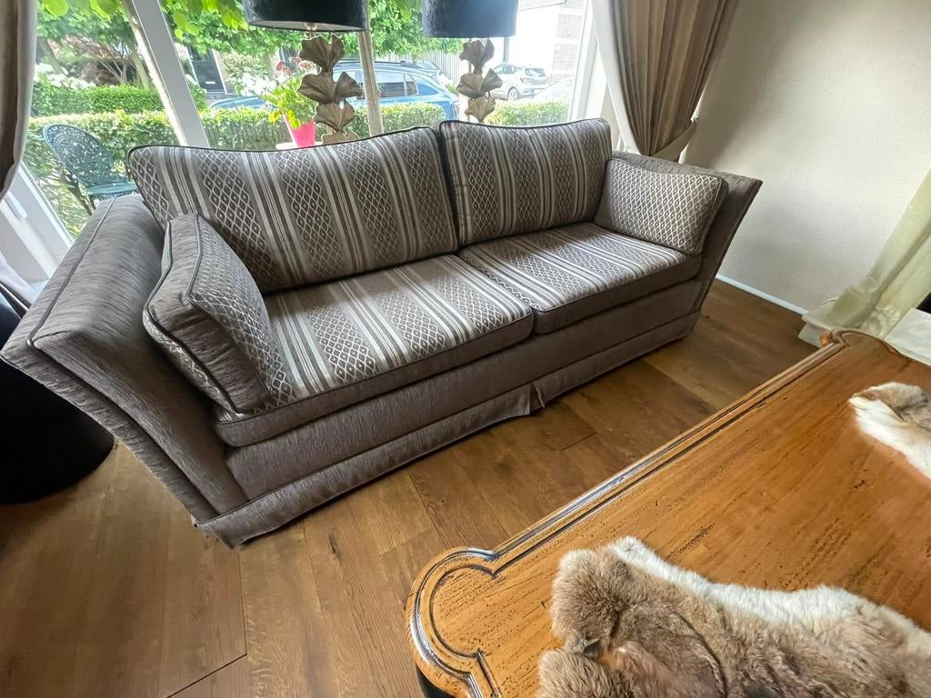 Luxe bank met losse kussens, omkeerbaar design + fauteuil/ho, Huis en Inrichting, Driepersoons, 75 tot 100 cm, Ophalen of Verzenden