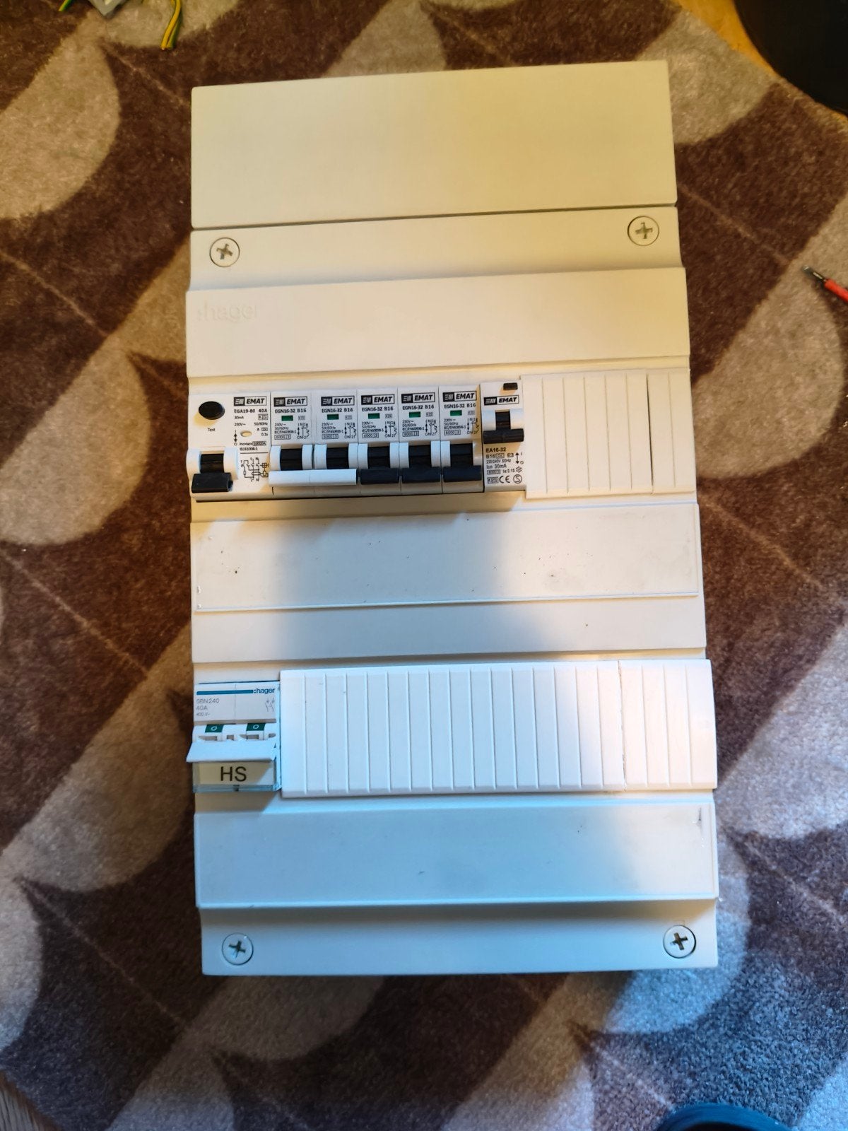 Groepenkast 1 fase, Doe-het-zelf en Verbouw, Elektra en Kabels, Ophalen, Gebruikt, Overige merken, Groepenkast