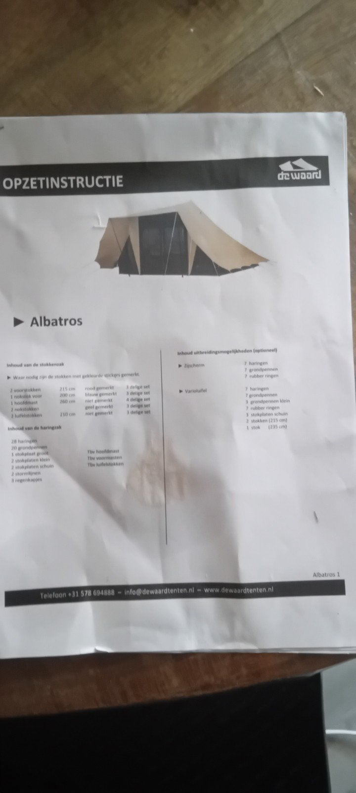 !!! Vintage!!!   De Waard Albatros tent - Zo goed als nieuw, Ophalen, Zo goed als nieuw, Tot en met 4