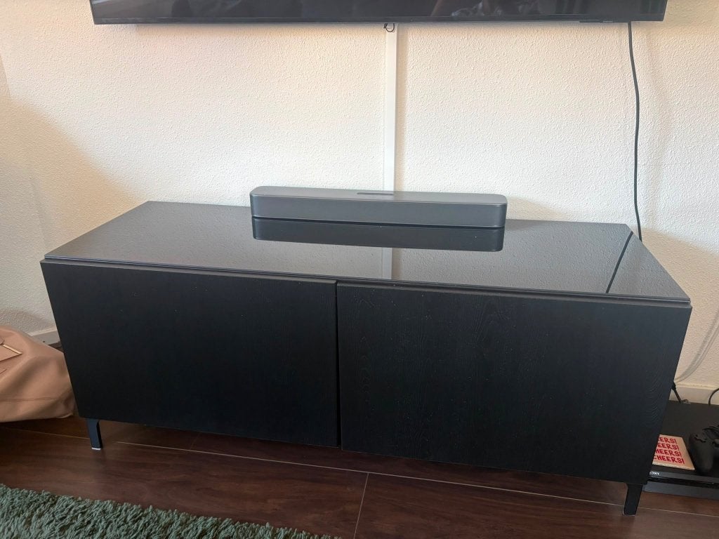 Tv meubel (ikea), Ophalen, 100 tot 150 cm, Glas, Zo goed als nieuw