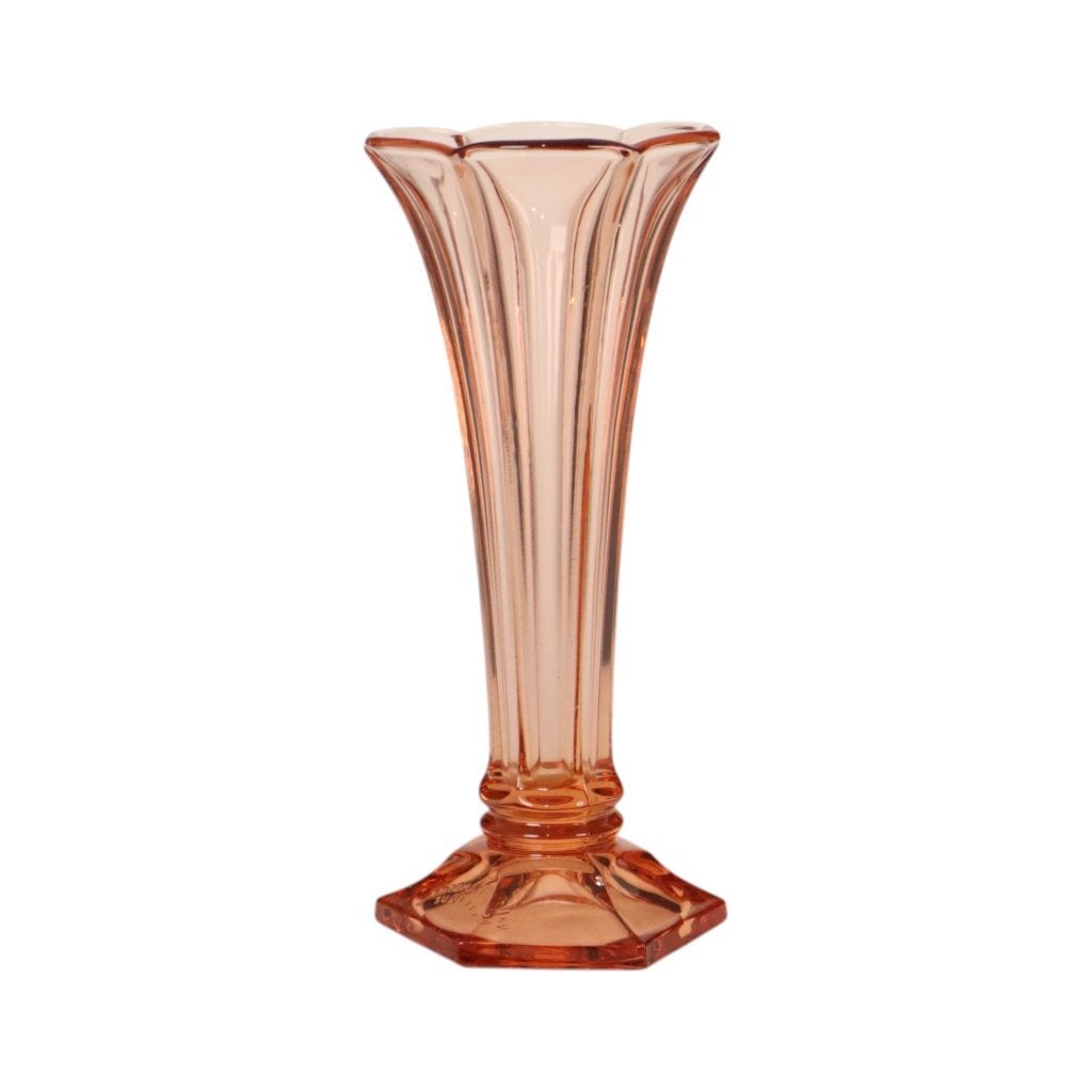 Roze Rosaline Art Deco Vaas VSL Luxval Americain 23cm, Antiek en Kunst, Ophalen of Verzenden
