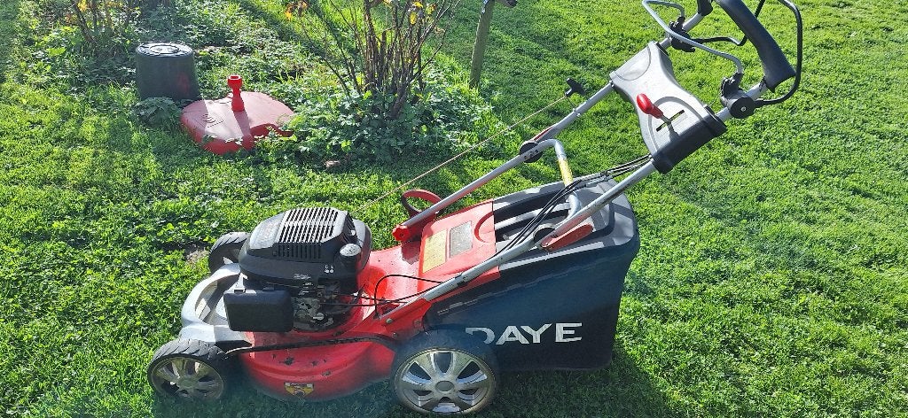 maaimachine met Honda motor, Ophalen, Cirkelmaaier, Gebruikt, Opvangzak