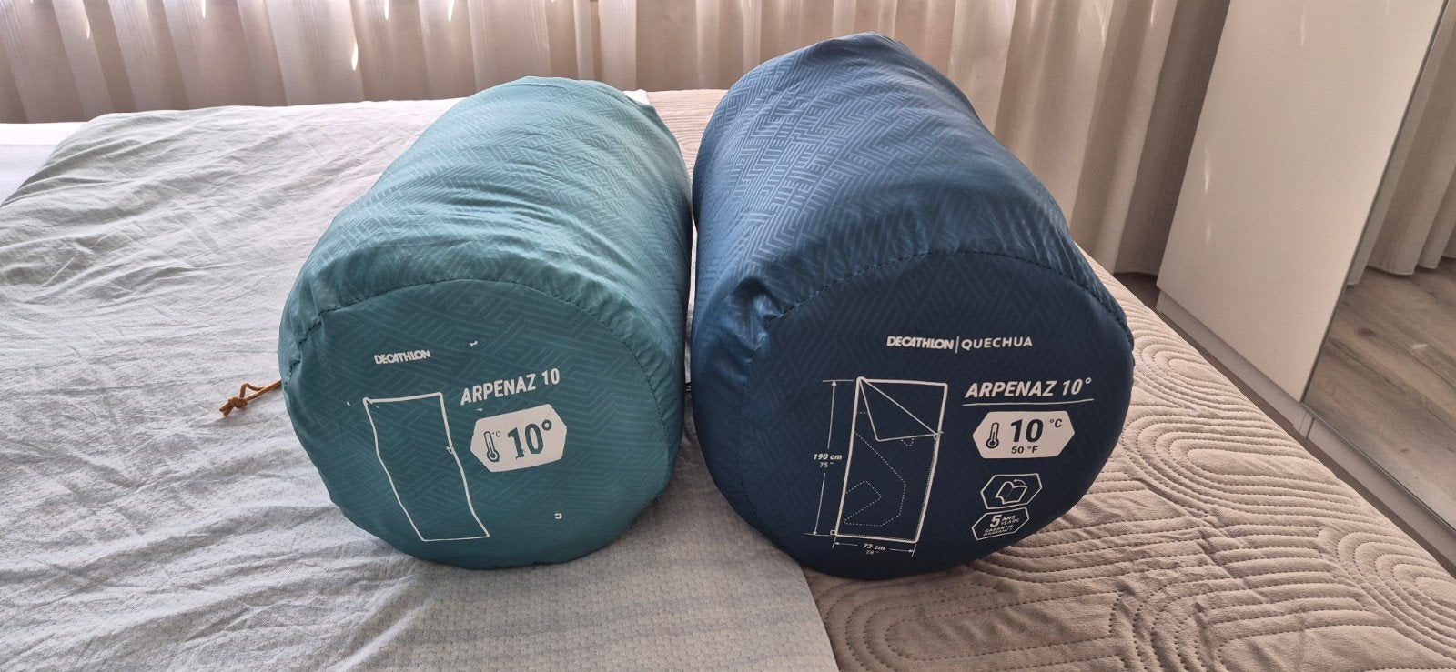 2 Decathlon Quechua Arpenaz 10 Slaapzakken, Ophalen of Verzenden, Zo goed als nieuw