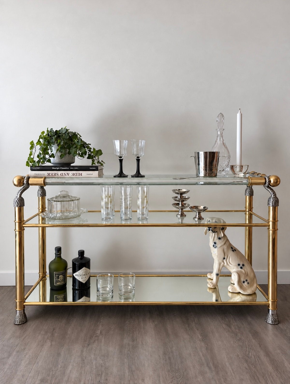 Hollywood Regency sidetable / bar table, Ophalen of Verzenden