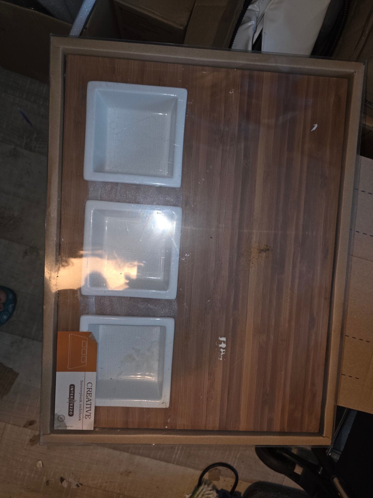Intermezzo Creative Serveerplank met schaaltjes, Hout, Snij-/serveerplank, Nieuw, Ophalen of Verzenden