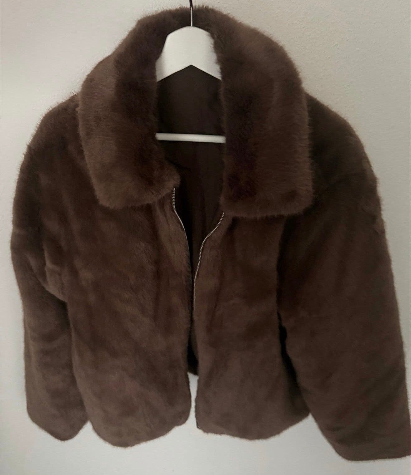 Hema damesjas Rafi bomber imitatiebont middenbruin maat m, Ophalen of Verzenden, Nieuw, Maat 38/40 (M), Bruin