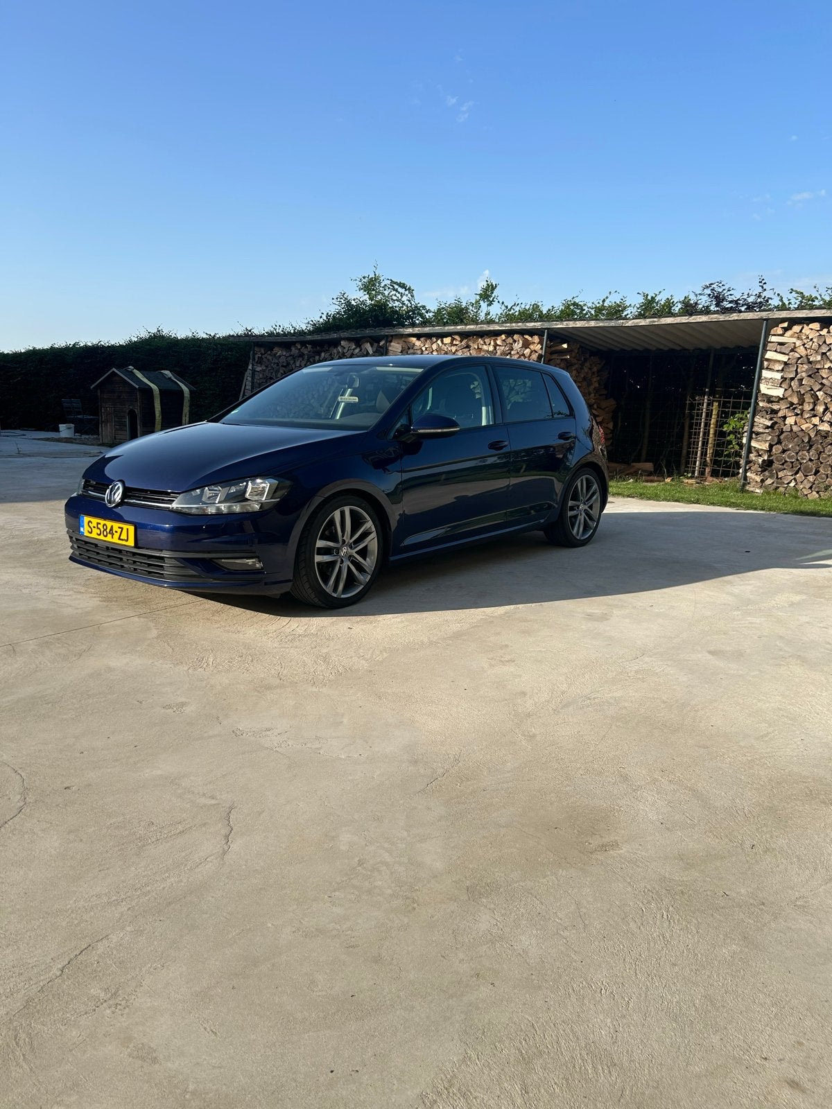 Volkswagen Golf 1.0 TSI 110pk 5D 2017 Blauw, Auto's, Voorwielaandrijving, Stof, Zwart, Blauw