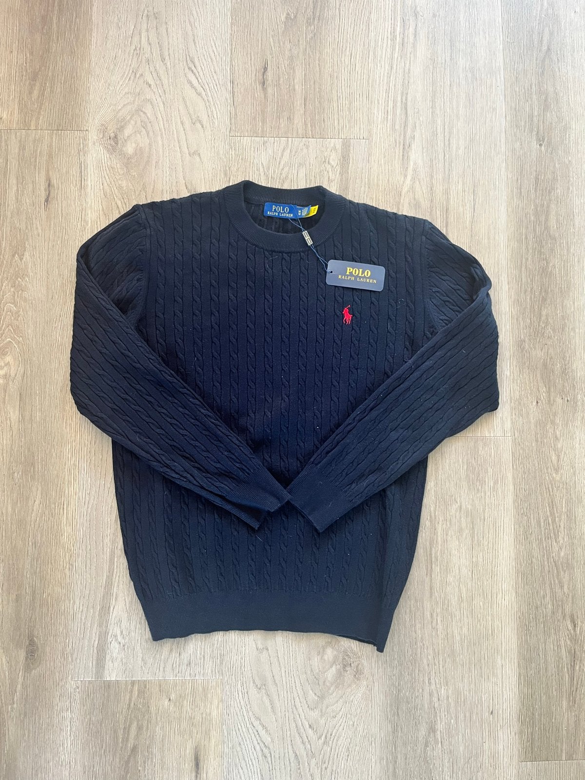 Polo Ralph Lauren kabelgebreide trui - Nieuw met kaartjes, Ophalen of Verzenden, Nieuw, Maat 48/50 (M), Zwart